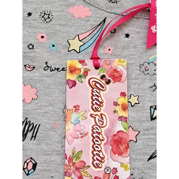 NWT Girl's Cutie Patootie Heather Gray Unicorn Top With Pink Leggings Size 2T - Picture 8 of 8